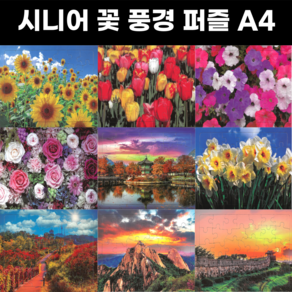 꽃사진/풍경사진 어르신 퍼즐 A4 10종, 상품06.경복궁 향원정 A4, 1개