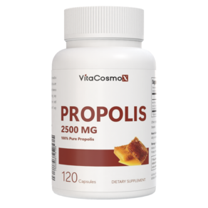 VitaCosmoX 비타코스모엑스 Popolis 프로폴리스 고함량 2500mg 120 야채캡슐 [미국제조사 직배송], 1개, 120정