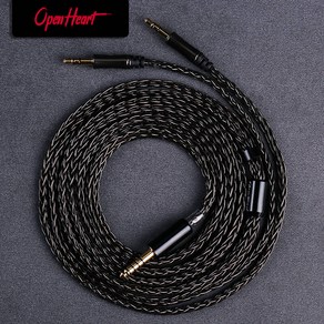 OPENHEART 16 코어 헤드폰 케이블 1 ~ 2 잭 듀얼 3.5/2.5/4.4mm/XLR 밸런스 케이블 히피만 데논 교체 2m 3m, 1.4m, 2.5BAL to 2x3.5, 1개