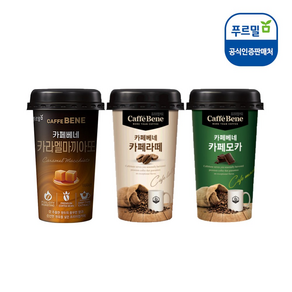 [카페베네] 컵거피 카페라떼+카페모카+카라멜마키아또 3종, 30개, 200ml