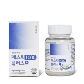 휴나인 편안한 하루 매스틱 1000 플러스 60정 폭식 소화 위 유산균 장 건강, 1개