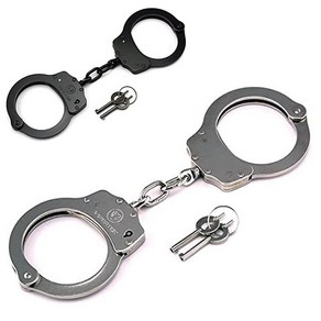 VIPERTEK handcuffs 더블락 철제경찰판 프로페셔널, 블랙, 블랙, 1개