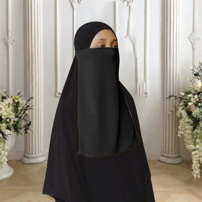 히잡 hijab 솜씨 있는 얼굴 커버 스카프 여성 이슬람 머리띠 헤드 랩 아랍 기도 베일 라마단 니캅 싱글 레이어 아미라 캡 50x45cm