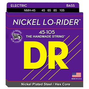 DR - Nickel Lo-Ride Bass Medium 니켈4현 베이스 스트링 045-105 (NMH-45), NMH-45, 1개