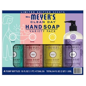 [미국직배송]미세스메이어스클린데이 핸드 솝 손세정제 473ml 4팩세트 Mrs. Meyer's Clean Day Hand Soap