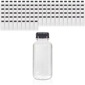 경진기업 페트병 음료병 다용도쥬스페트200ml 38파이 110개 마개 2종택1, 검정