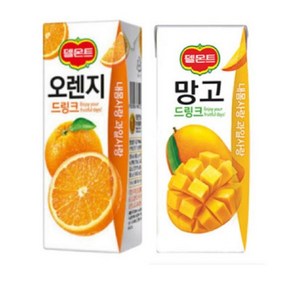 델몬트 오렌지 드링크팩 190ml x 24p + 델몬트 망고 드링크팩 190ml x 24p, 1세트