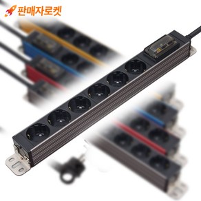 현대 서버탭 6구 알루미늄 누전차단 고용량 멀티탭 4000W, 티타늄, 1개, 1.5m