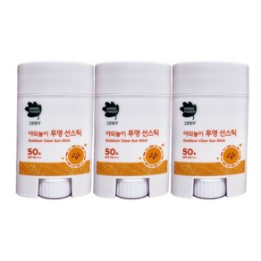 그린핑거 인텐시브 투명 선밤, 20g, 3개