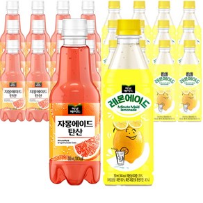 미닛 자몽에이드 탄산 + 레몬에이드 350ml 2종 x 12펫