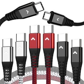 베리어 100W LED PD C to C타입 고속충전 케이블 3개입