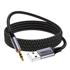 카오디오 자동차스피커 USB-수 오디오 USB A-3 5 잭 AUX 와이어 헤드폰 데스크탑 PC TV 차량용 스테레오 보조 3.5mm, USB to 3.5mm AUX_2m, 2.USB to 3.5mm AUX - 2m