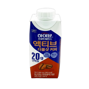 하이뮨 프로틴 밸런스 액티브 더블샷 커피 드링크믹스 RTD, 250ml, 3개