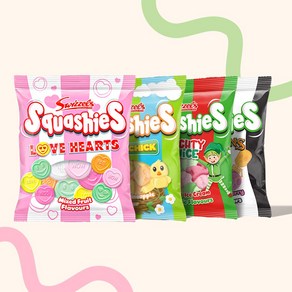 영국 스위즐스 스쿼시스 드럼스틱 스쿼시 젤리 4종 세트 한정판 Swizzels Squashies Dumstick, 4개, 140g