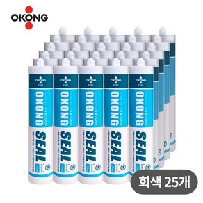 DH 오공 SS900 무초산 다용도 방수 창문 인테리어 실리콘 1BOX (25개입) 회색, 25개