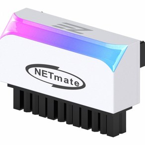 NETmate NM-DPI1614 메인보드 ATX 24핀 ARGB 어댑터 화이트 90도꺽임