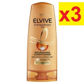 300ml 3개 로레알 엘바이브 엑스트라오디너리 오일 컨디셔너 L'oeal Elvive Extaodinay Oil Conditione