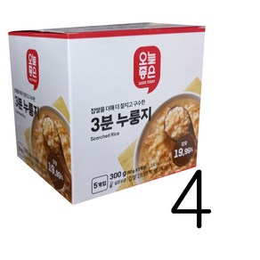 오늘좋은 3분 누룽지, 4개, 300g, 4개