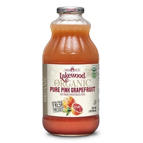 Lakewood Oganic PURE Pink Gapefuit Juice 32-Ounce Bott Lakewood Oganic PURE 핑크 자몽 주스 32온스 병(6팩, 1개, 6개