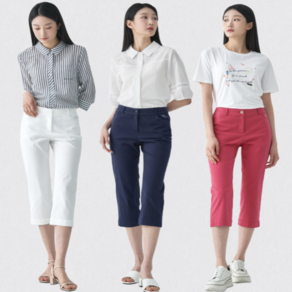 [지센창원]여성 린넨혼방 세미배기 7부 팬츠 3색 LCPTO422