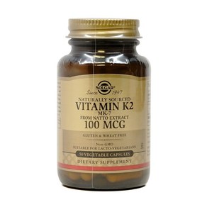 솔가 비타민 K 2 100 mcg 50정 (베지캡슐) Solga Natual Vitamin K2 (MK-7) 100mcg 50Vcaps, 1개