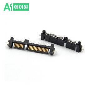 사타커넥터 SMT/SATA 7+15P SATA connecto SMT Revese Subside Type SSD 수리용 대체품, 1개