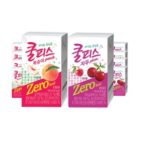 [동원] 쿨피스 제로 복숭아 자두 과일음료(48개o 24개 o 12개) 택1, 5.복숭아 48개, 140ml