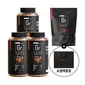 [그라놀로지] 시그니처 그래놀라 440g x 3병 + 베리 뱅 띠오리 150g(쇼핑백 증정), 3개