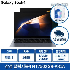 삼성 갤럭시북4 NT750XGR-A31A 대학생 인강용 업무용 가성비노트북, Fee DOS, 16GB, 256GB, 실버