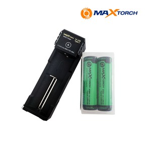 맥스토치 MCG105 1구만능충전기+18650-3500mAh 리튬이온배터리*2EA+배터리케이스 세트, 1개