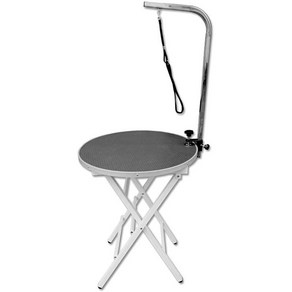 강아지 미용테이블 미용 스탠드 셀프 목욕 목줄대, 블루) 원형 회전 테이블 직경62CM, 1개