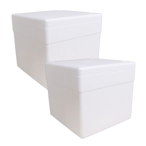 청년몰 CN-12호 스티로폼박스 내경250x250x220, 2개, 흰색