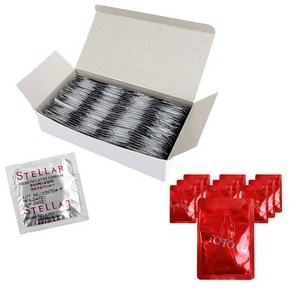 스텔라 콘돔 100p + 토토 휴대용 팩젤 4ml x 10p 세트