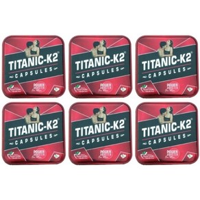 Titanic K2 Powe Booste Capsule fo Men (6 Each)  남성용 타이타닉 K2 파워 부스터 캡슐(각 6개), 6개, 36정