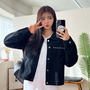 [디아미뇽] 마리 플라워 자수 코튼 자켓