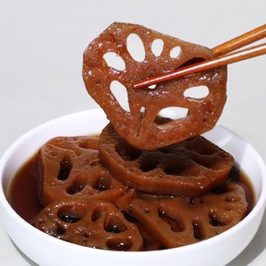 [세이브밀] 은은한 단짠 아삭한 국내산 수제 연근조림 장조림 간편 반찬 소포장, 250g, 1개