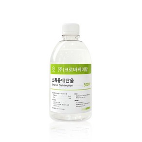 크로바 소독용에탄올 83% 500ml 소독용알콜 의약외품 에탄올리필, 1개