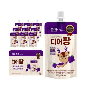 [몸엔용] 디어팡 어린이 녹용곤약젤리 포도맛 deepang gape, 포도, 120ml, 10개