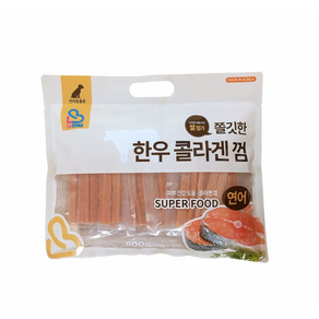 러봉 쫄깃한 한우 콜라겐껌 덴탈껌, 연어, 800g, 1개