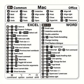 RDkorea 워드 엑셀 단축키 키보드 투명 m2 한글 스티커 Mac Window OS Intel Excel Word sticker 1p