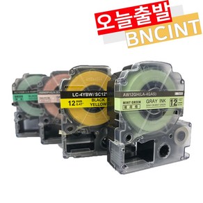 엡손 라벨 테이프 LW-K200BL OK730 LW-K420 OK1000P LW-H200RK 라벨프린터 라벨지 호환, 은색바탕/검정글자 (SM12X), 12mm