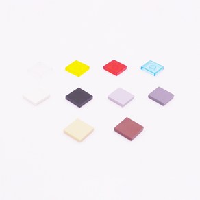 요고요 블록 부품 커스텀 벌크 브릭 블럭 타일 플레이트 100G 소포장 패키지, [타일 2 x 2] 연회색 100G