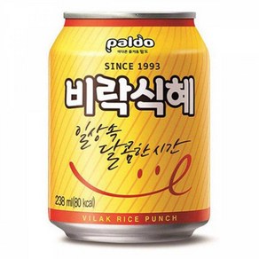 팔도 비락식혜, 238ml, 24개