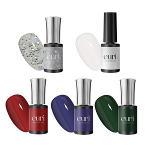 [EURI GEL] 유리 젤네일 가을 네일 5종 세트: 컬러젤3종+시럽1종+글리터1종, 5개, 5g, 7번세트