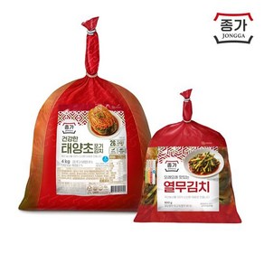 종가 종가집 건강한 태양초 포기김치 4kg + 열무김치 900g, 단품