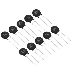 PATIKIL NTC 서미스터 저항기 10Pcs 3 Ohm D15 고감도 전류 제한 온도 센서 블랙 측정용, 10개