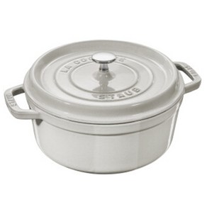 STAUB 스타우브 라운드 꼬꼬떼 양수냄비 28cm 독일직배송, 화이트, 1개