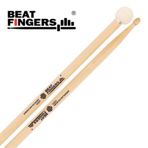 BEAT FINGERS 캐나다산 히코리 드럼스틱 BF-AH5ADT (5A / 말렛 겸용 더블팁), *, 1개