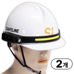 SL 안전모 헤드랜턴 충전식 모션인식 안전모용 랜턴 1+1, 블랙, 1개