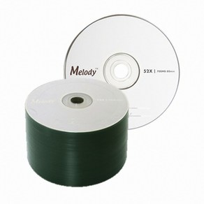 멜로디 CD-R 700MB 52x 벌크 (50장) 공디스크, 선택없음, 1개